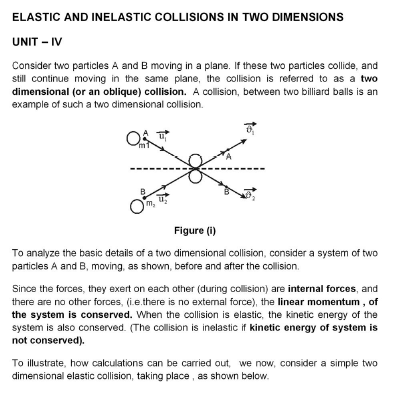 CBSE Class 11 Physics Elastic and Inelastic