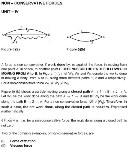 CBSE Class 11 Physics Non Conservative Forces