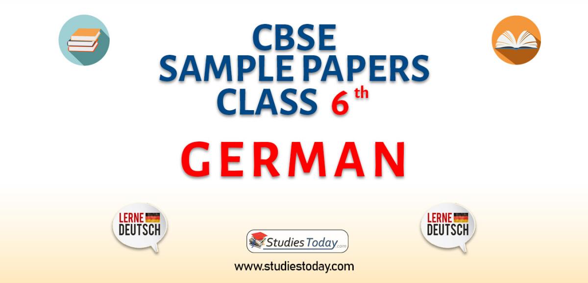 CBSE Sample Paper for Class 6 german
