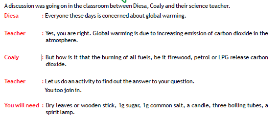 CBSE Class 8 Science Activity Its CO2 Again