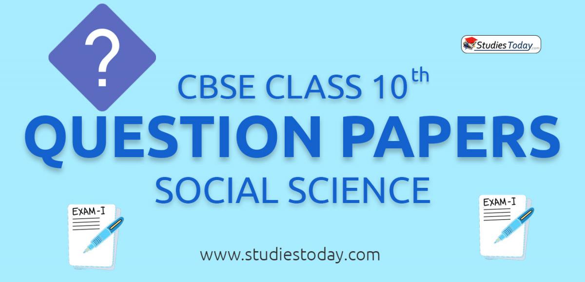 CBSE Class 10 Social Science Question Papers