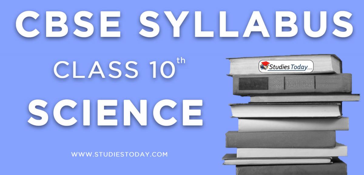 CBSE Class 10 Syllabus for Science 2020 2021