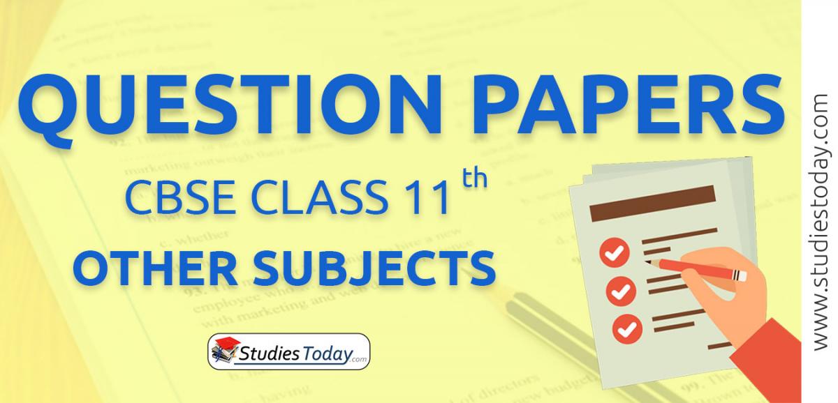 CBSE Class 11 Other Subjects Question Papers