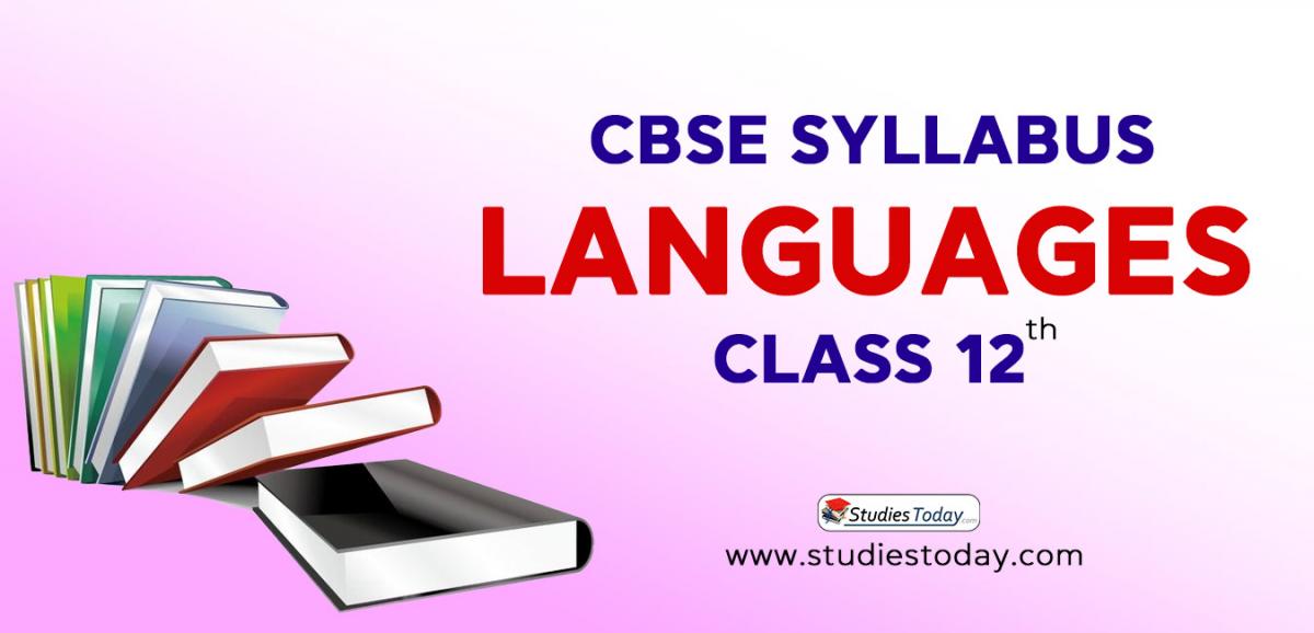 CBSE Class 12 Syllabus for Languages 2020 2021