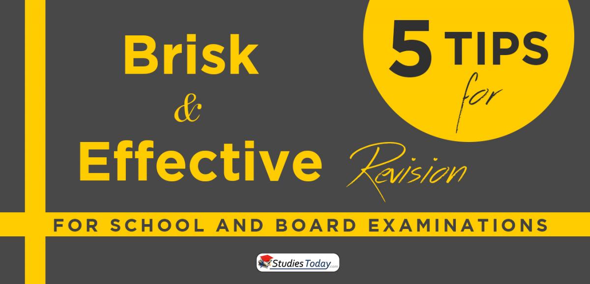 Five Tips for Brisk and Effective Revision for School and Board Examinations