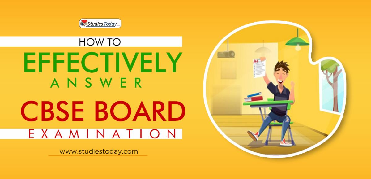 How to Effectively Answer CBSE Board Examination Question Papers