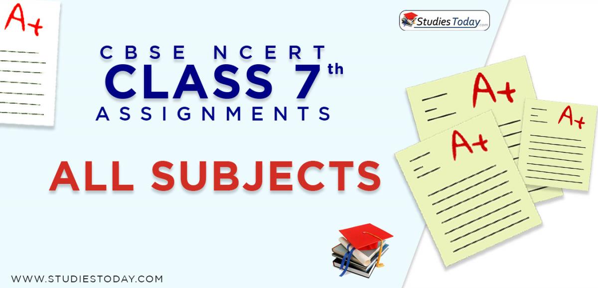 CBSE NCERT Assignments for Class 7 all subjects