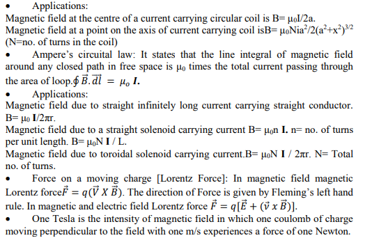 Class_12_Physics_Notes_Magnetic_Effects_of_Current_and_Megnetism