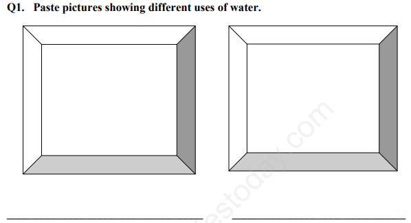 CBSE Class 1 EVS Food and Water Assignment