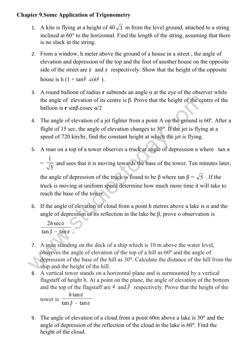 CBSE Class 10 Mathematics HOTs Questions Part A-08