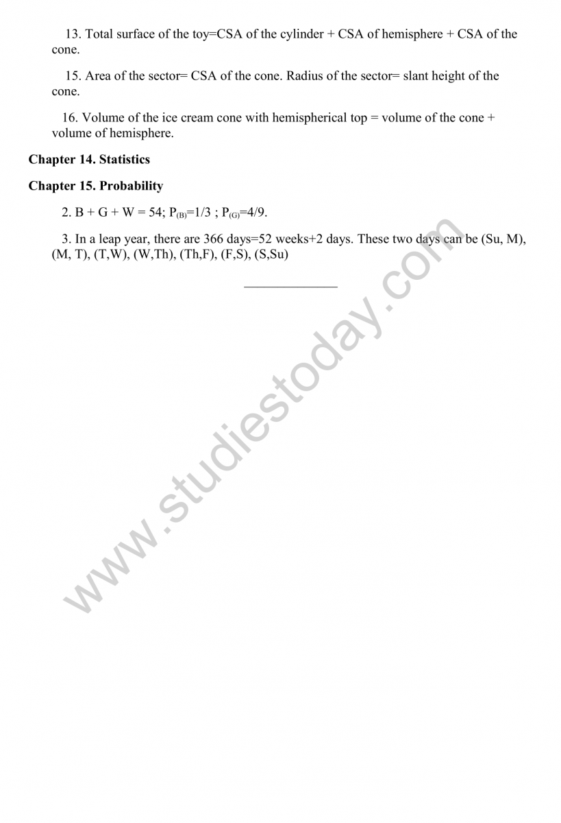 CBSE Class 10 Mathematics HOTs Questions Part A-20