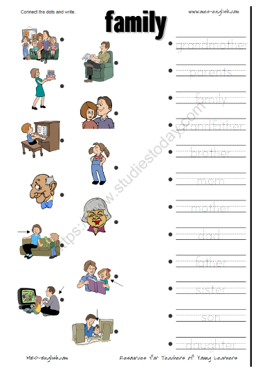 CBSE Class 1 EVS Worksheet - My Home and my Family 2