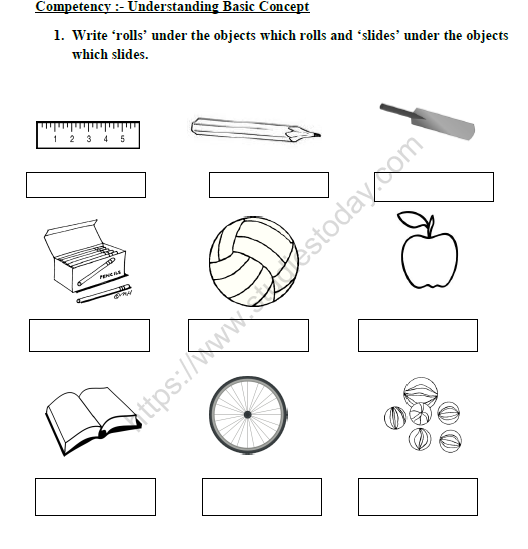 CBSE Class 1 Maths Practice Worksheets (24) - Shapes and Space (4)
