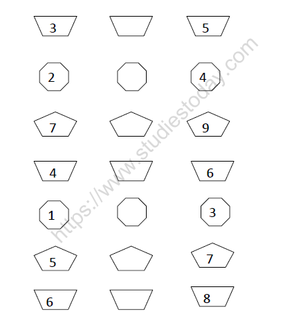 CBSE Class 1 Maths Practice Worksheets (27) - Numbers 1 to 9 (3)