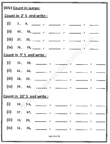 CBSE Class 1 Mathematics Sample Paper Set G