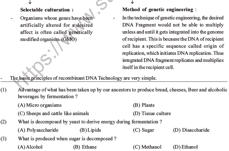 NEET Biology Biotechnology and Its Applications MCQs Set A-
