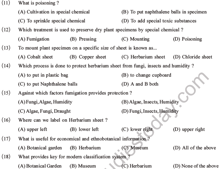 NEET Biology Plant Anatomy Plant Tissues MCQs Set A-44