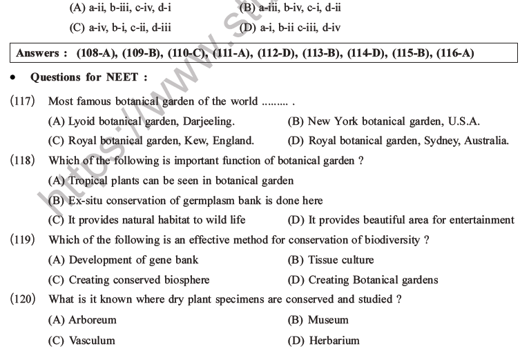 NEET Biology Plant Anatomy Plant Tissues MCQs Set A-63