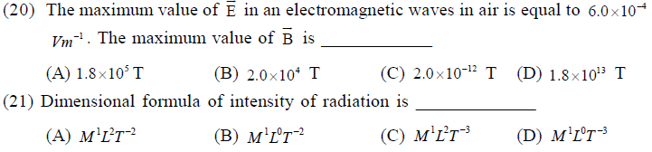 NEET UG Physics Electromagnetic Waves MCQs-1