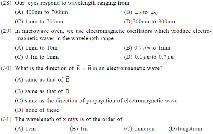 NEET UG Physics Electromagnetic Waves MCQs-3