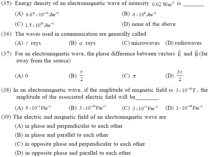 NEET UG Physics Electromagnetic Waves MCQs-5