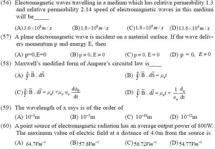 NEET UG Physics Electromagnetic Waves MCQs-8