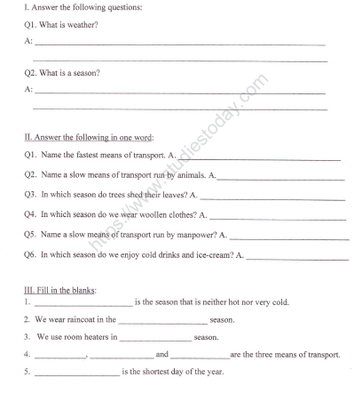 CBSE Class 2 EVS Practice Worksheets (14) 2