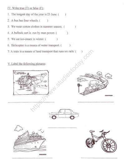 CBSE Class 2 EVS Practice Worksheets (14) 3