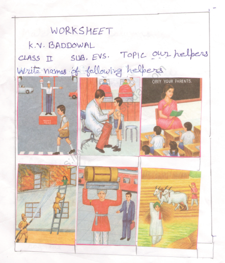 CBSE Class 2 EVS Practice Worksheets (64) - Helpers