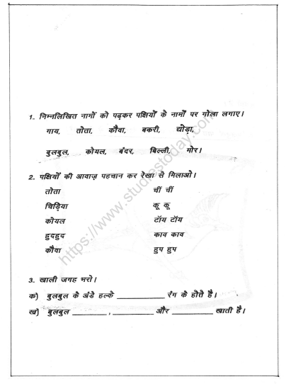 CBSE Class 2 Hindi Practice Worksheets (15) 1
