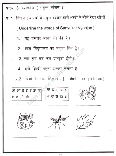 CBSE Class 2 Hindi Practice Worksheets (56) - Grammer and Noun 2