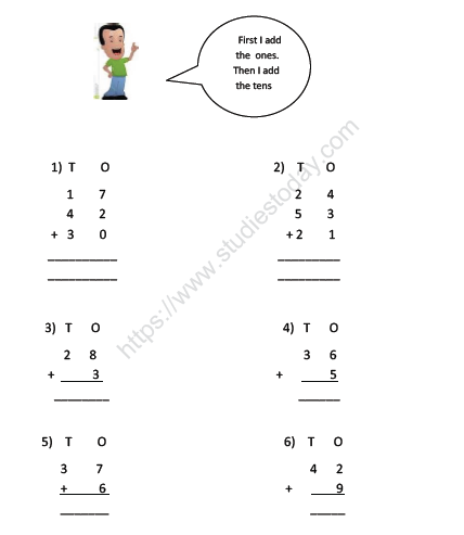 CBSE Class 2 Maths Practice Worksheets (110) - Tens Ones