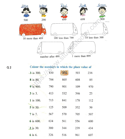 CBSE Class 2 Maths Practice Worksheets (122) - Before After