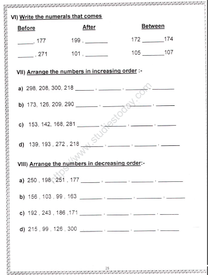 CBSE Class 2 Maths Practice Worksheets (144) - Nomerals 2