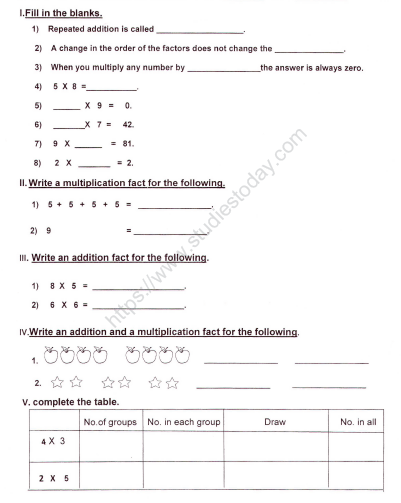 CBSE Class 2 Maths Practice Worksheets (29) 1