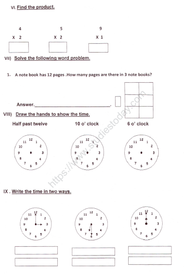 CBSE Class 2 Maths Practice Worksheets (29) 2