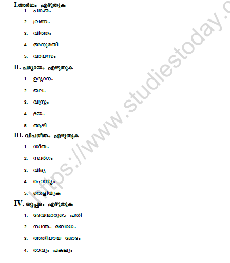CBSE Class 7 Malayalam Question Paper Set N 1