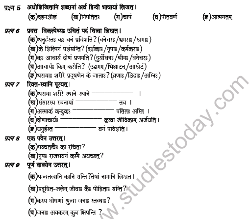 CBSE Class 8 Sanskrit Question Paper Set O Solved 2
