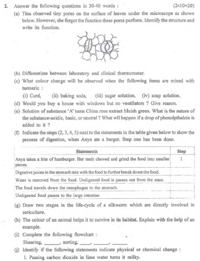 CBSE Class 7 Science Sample Paper Set O
