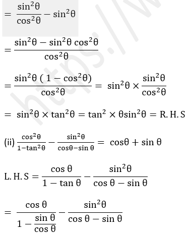 ML Aggarwal Solutions Class 10 Maths Chapter 18 Trigonometric Identities-29