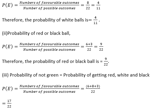 ML Aggarwal Solutions Class 10 Maths Chapter 22 Probability-11