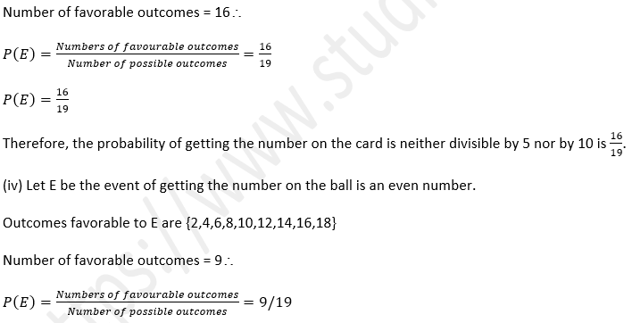 ML Aggarwal Solutions Class 10 Maths Chapter 22 Probability-40