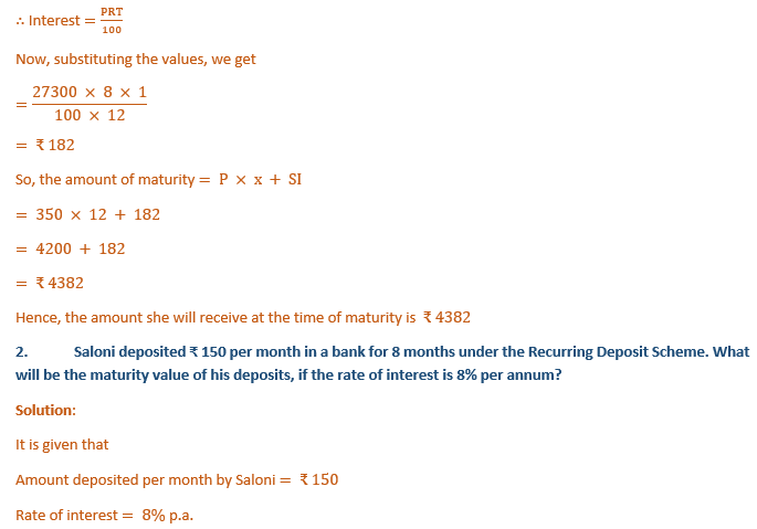 ML Aggarwal Solutions Class 10 Maths Chapter2 Banking-