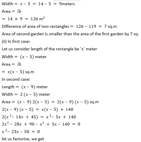 ML Aggarwal Solutions for Class 10 Maths Chapter 5 Quadratic Equations in One Variable-127