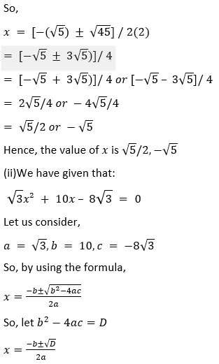 ML Aggarwal Solutions for Class 10 Maths Chapter 5 Quadratic Equations in One Variable-42