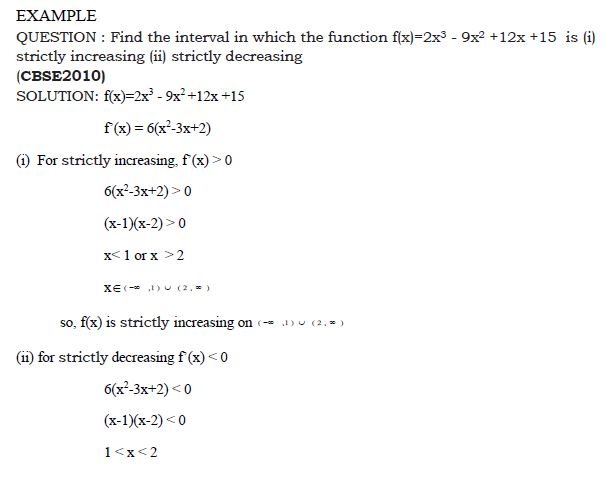 CBSE Class 12 Mathematics Application of Derivative