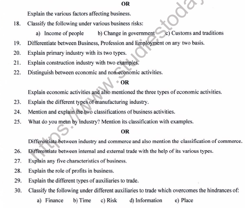 CBSE Class 9 Elements of Business Question Paper Set A Solved 4