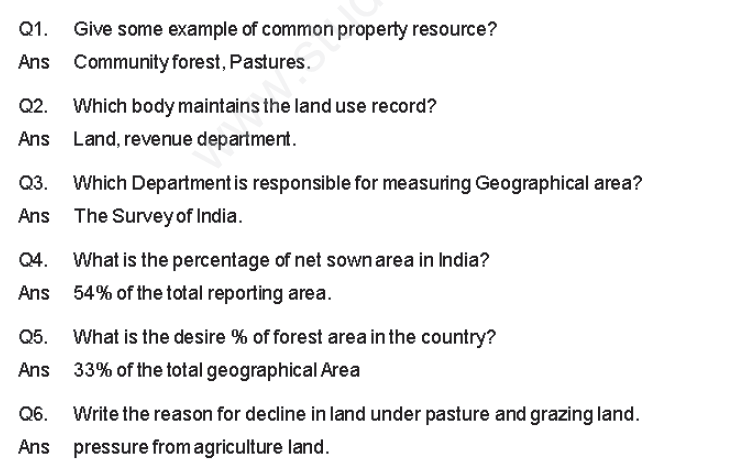 Land resources and agriculture