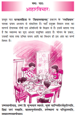 NCERT Class 11 Sanskrit Shasvati Chapter 6 Aharvichar