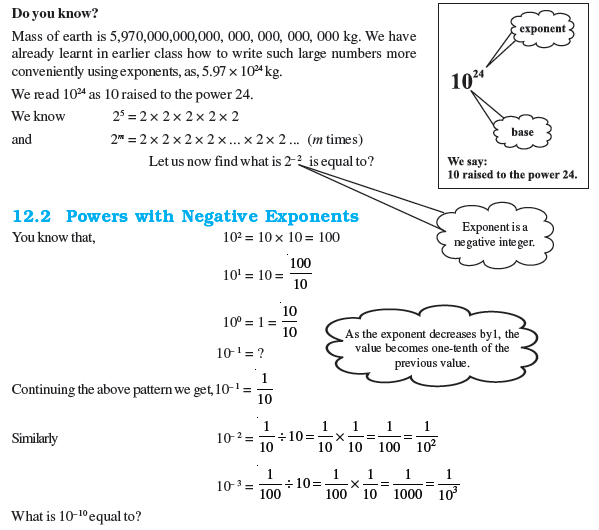NCERT Class 8 Maths Exponents and Powers